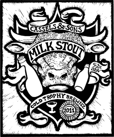 Cassels Milk Stout real ale tap beer badge