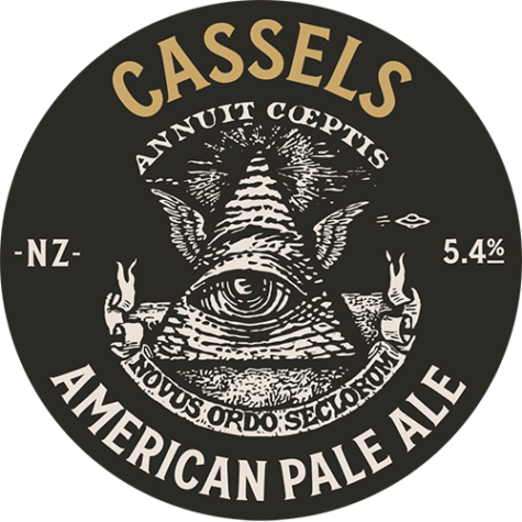 APA American Pale Ale tap badge - Cassels Craft Beer
