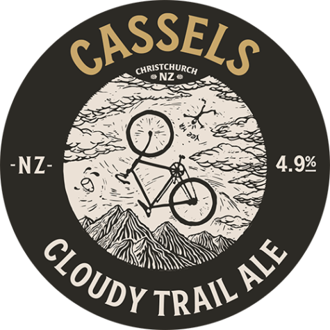 Cloudy Trail Ale tap badge - Cassels Brewing Craft Beer