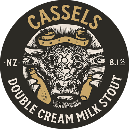 Cassels Double Cream Milk Stout Tap Badge