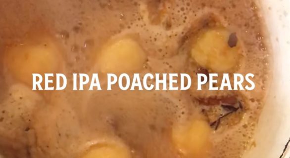 red ipa poached pears recipe video